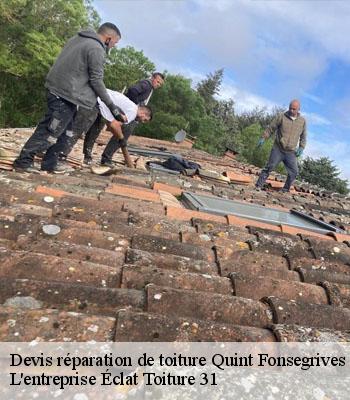 Devis réparation de toiture  quint-fonsegrives-31130 L'entreprise Éclat Toiture 31